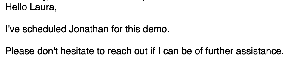 Email message 2