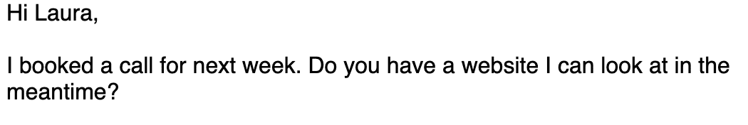 Email message 3